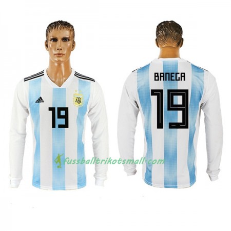 Fußballtrikots Argentinien Banega 19 WM 2018 Langarm Heimtrikotsatz kaufen